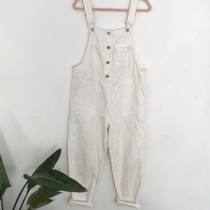 Shein skinny leg button front overalls